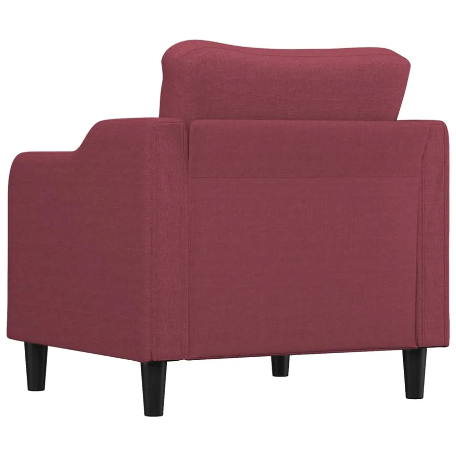Fauteuil Rouge bordeaux 60 cm Tissu - 5