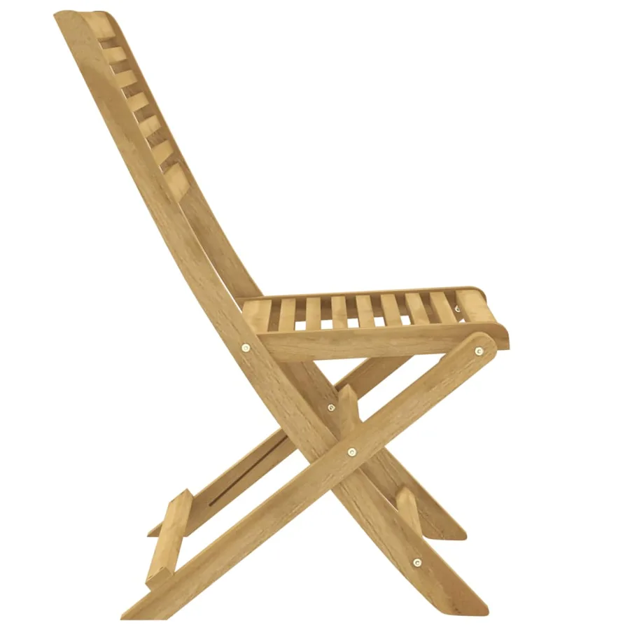 Chaises pliables de jardin lot de 4 bois massif d'acacia - 6