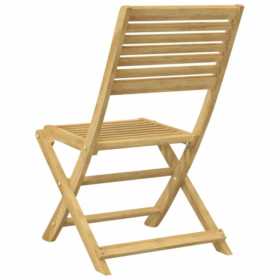 Chaises pliables de jardin lot de 4 bois massif d'acacia - 7