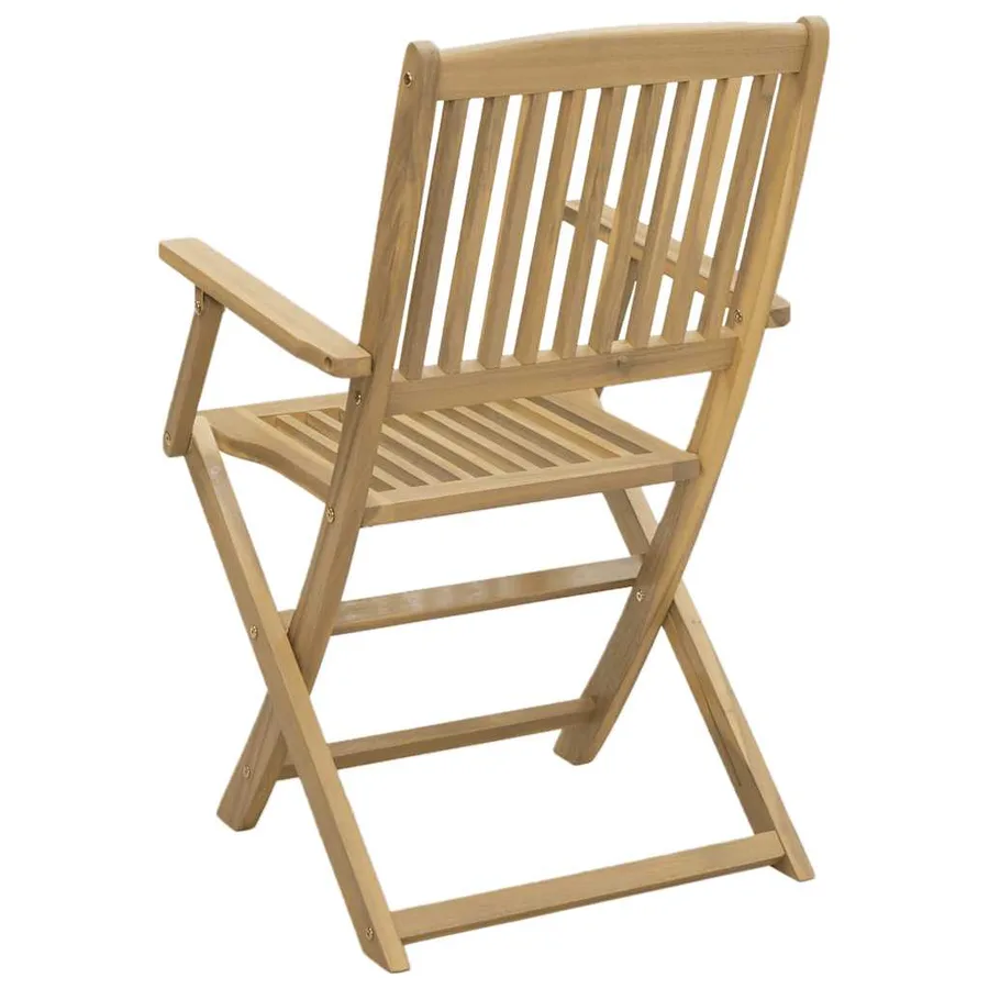 Chaises pliables de jardin lot de 4 bois massif d'acacia - 7