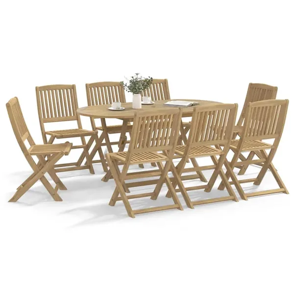 Chaises de jardin pliantes lot de 8 44x50x88 cm bois d'acacia