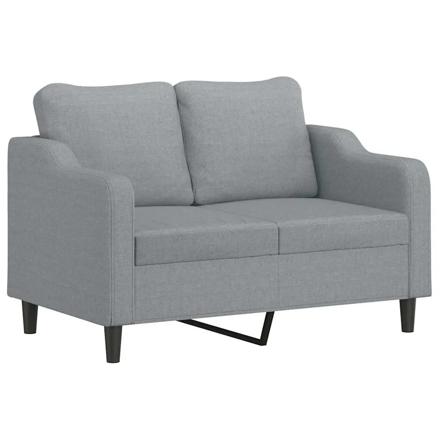 Ensemble de canapés 2 pcs coussins gris clair tissu - 3