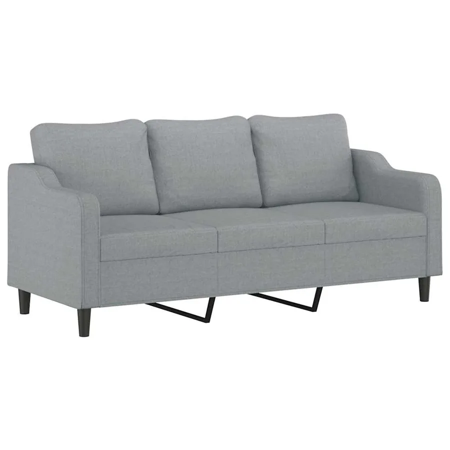 Ensemble de canapés 2 pcs coussins gris clair tissu - 4