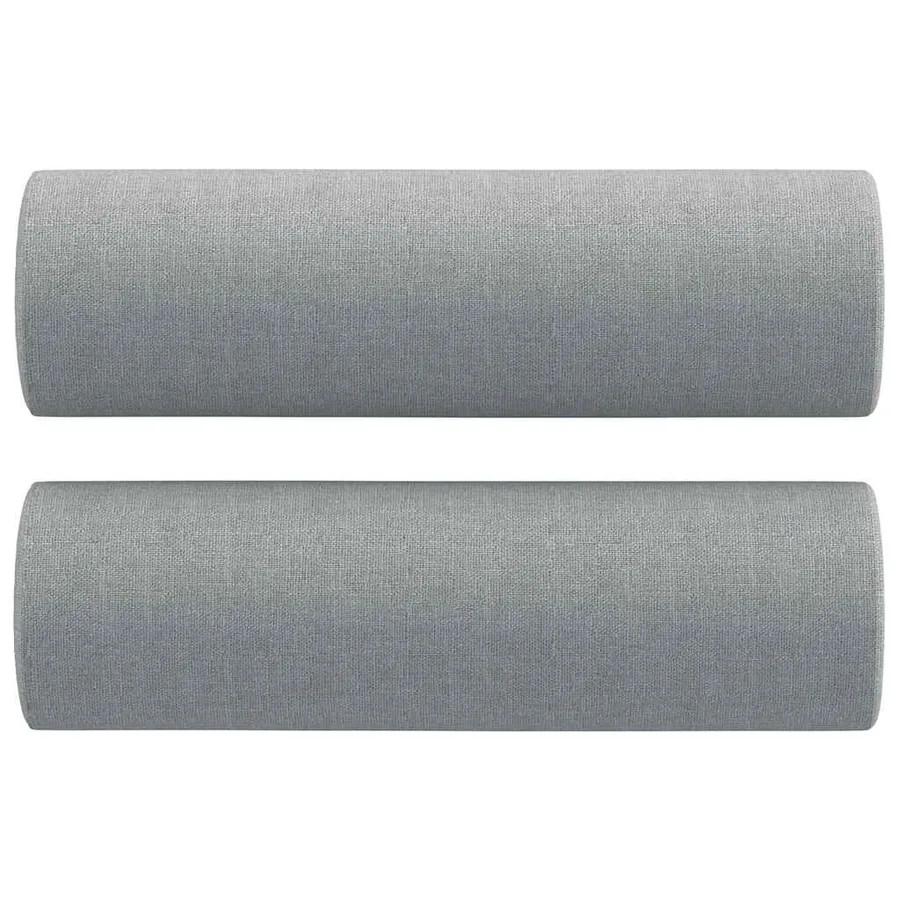 Ensemble de canapés 2 pcs coussins gris clair tissu - 5