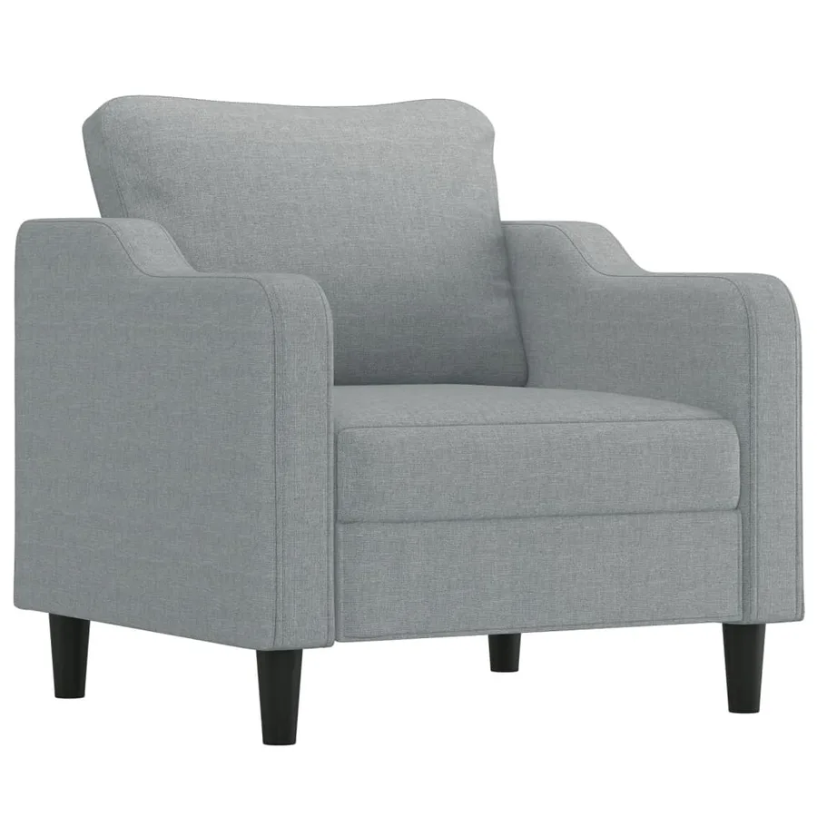Ensemble de canapés 4 pcs coussins gris clair tissu - 3