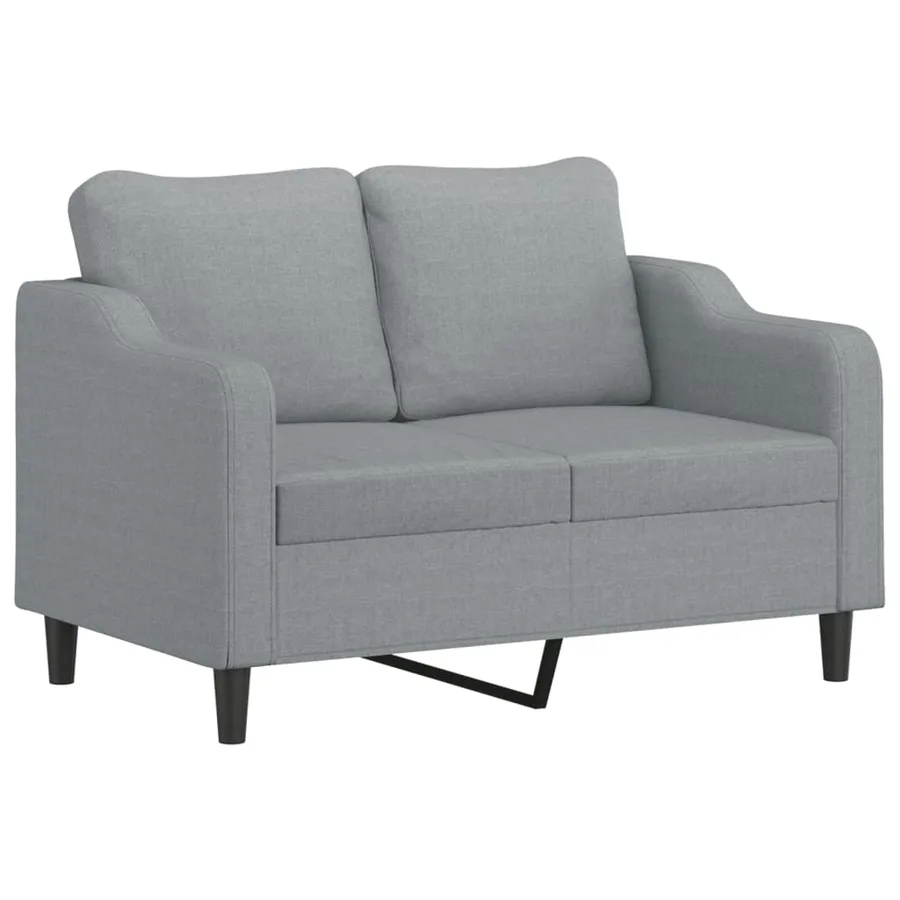 Ensemble de canapés 4 pcs coussins gris clair tissu - 4