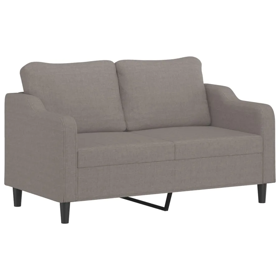 Ensemble de canapés 2 pcs avec coussins taupe tissu - 4