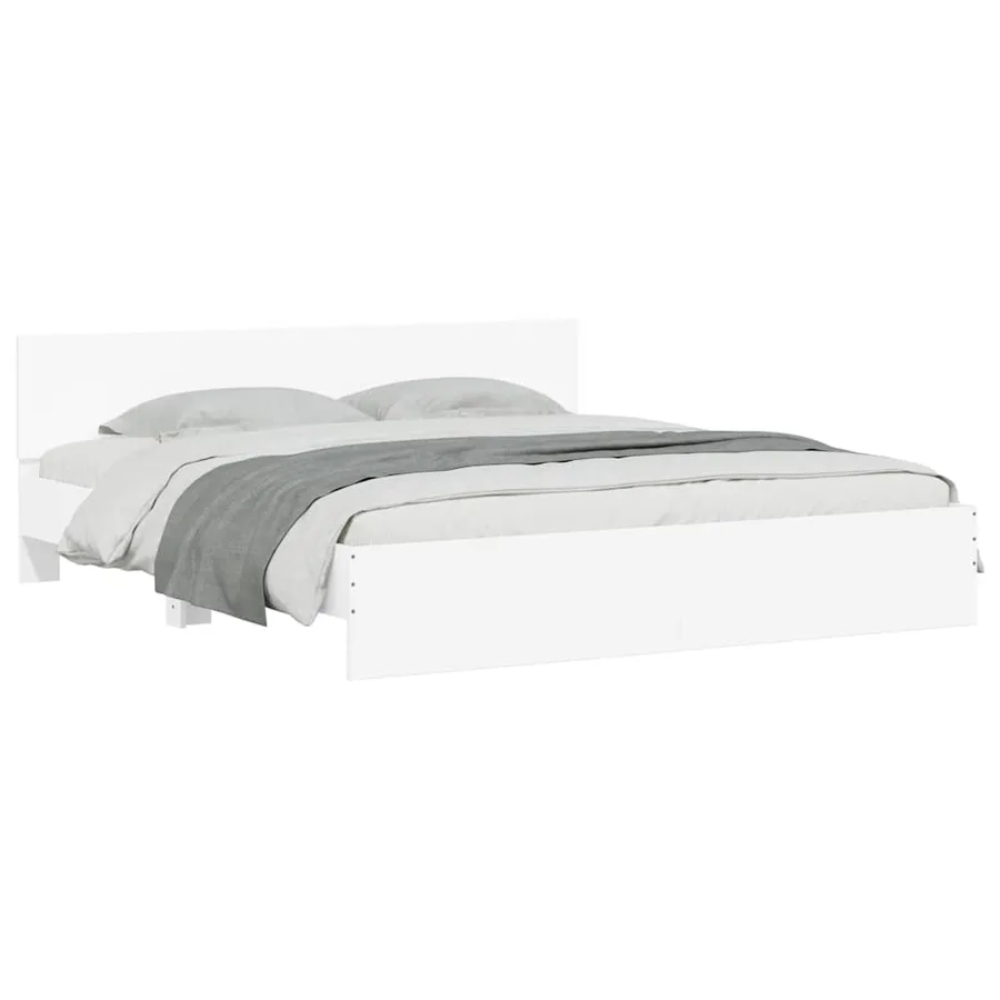 Cadre de lit avec LED sans matelas blanc 180x200 cm - 3