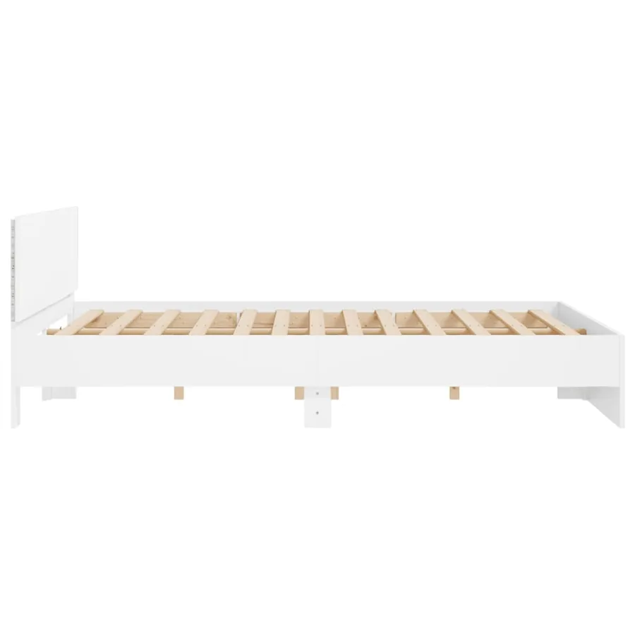 Cadre de lit avec LED sans matelas blanc 180x200 cm - 8
