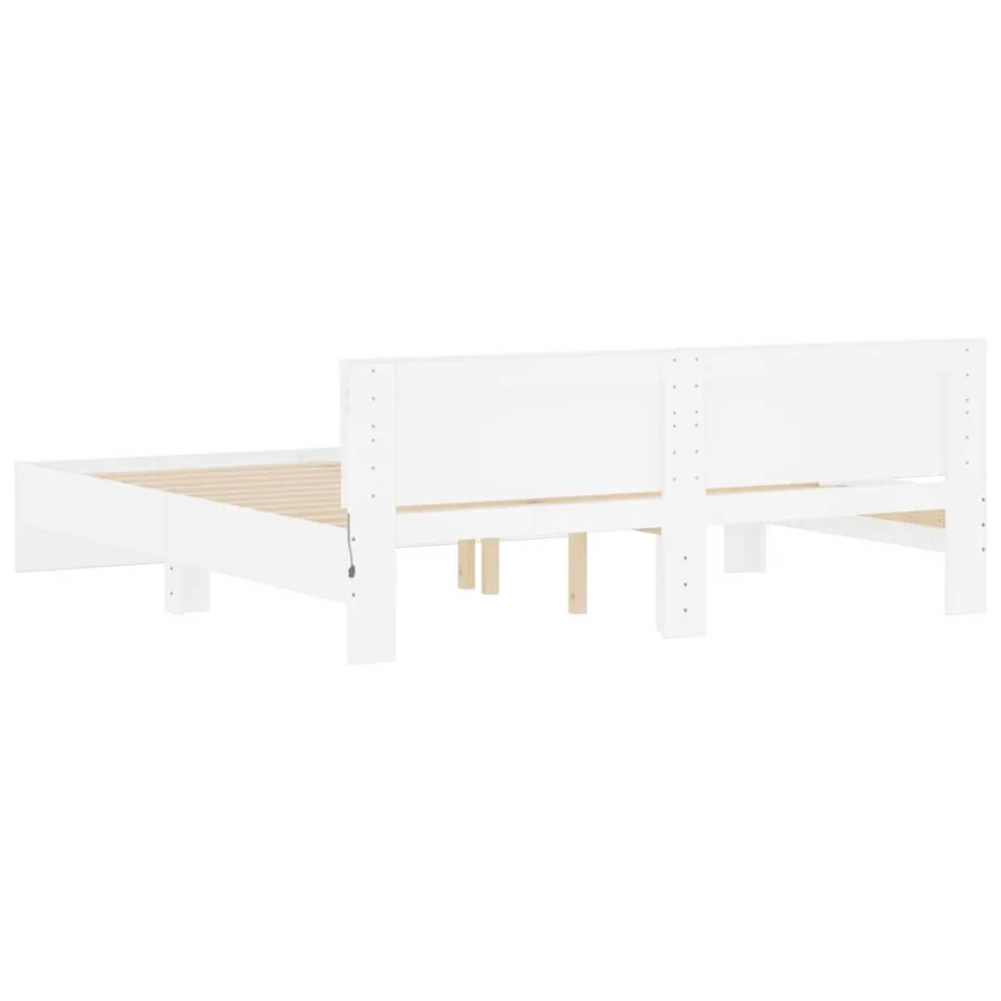 Cadre de lit avec LED sans matelas blanc 180x200 cm - 9