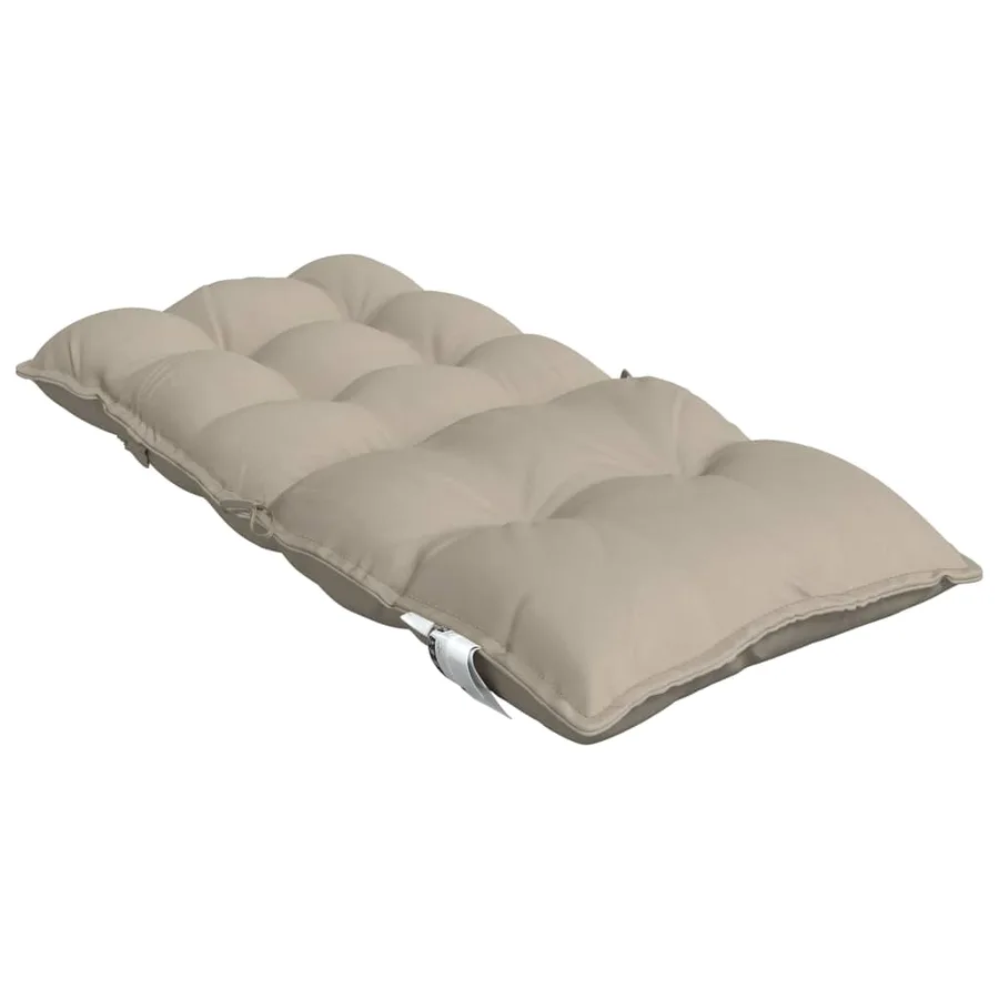 Coussins de chaise à dossier bas lot de 4 taupe tissu oxford - 6