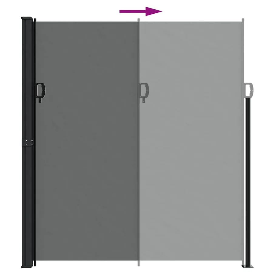 Auvent latéral rétractable anthracite 220x500 cm - 6