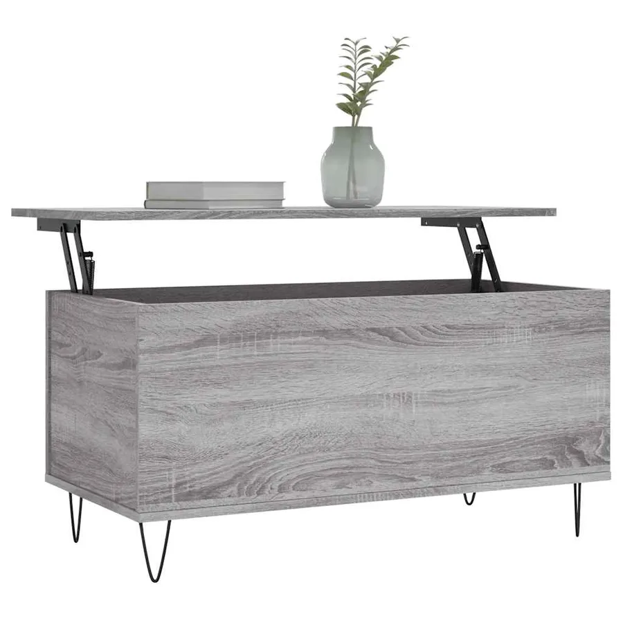 Table basse Sonoma gris 90x44,5x45 cm Bois d'ingénierie - 3