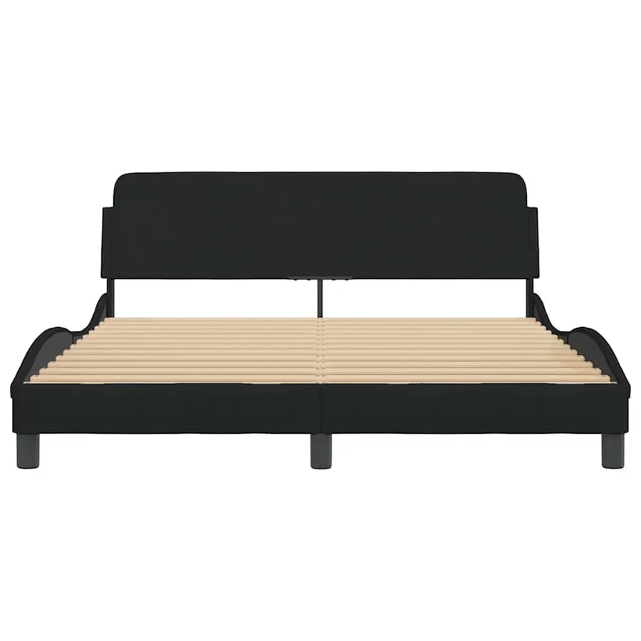 Cadre de lit Dover noir 160x200 cm tissu - 4