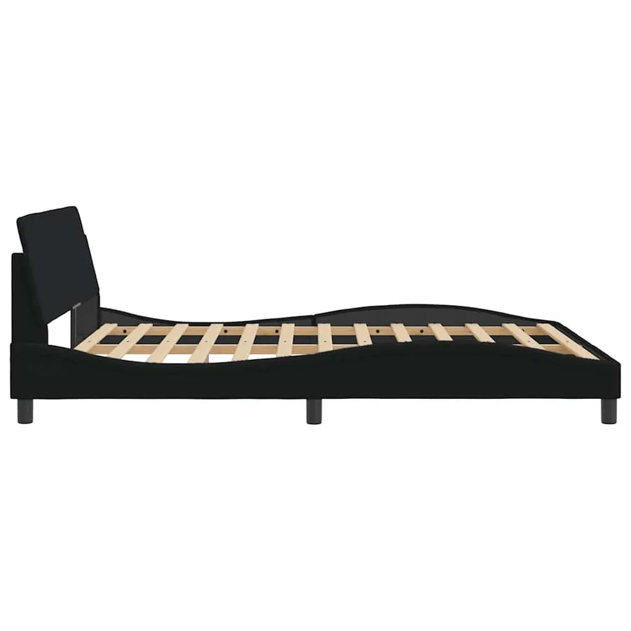 Cadre de lit Dover noir 160x200 cm tissu - 5