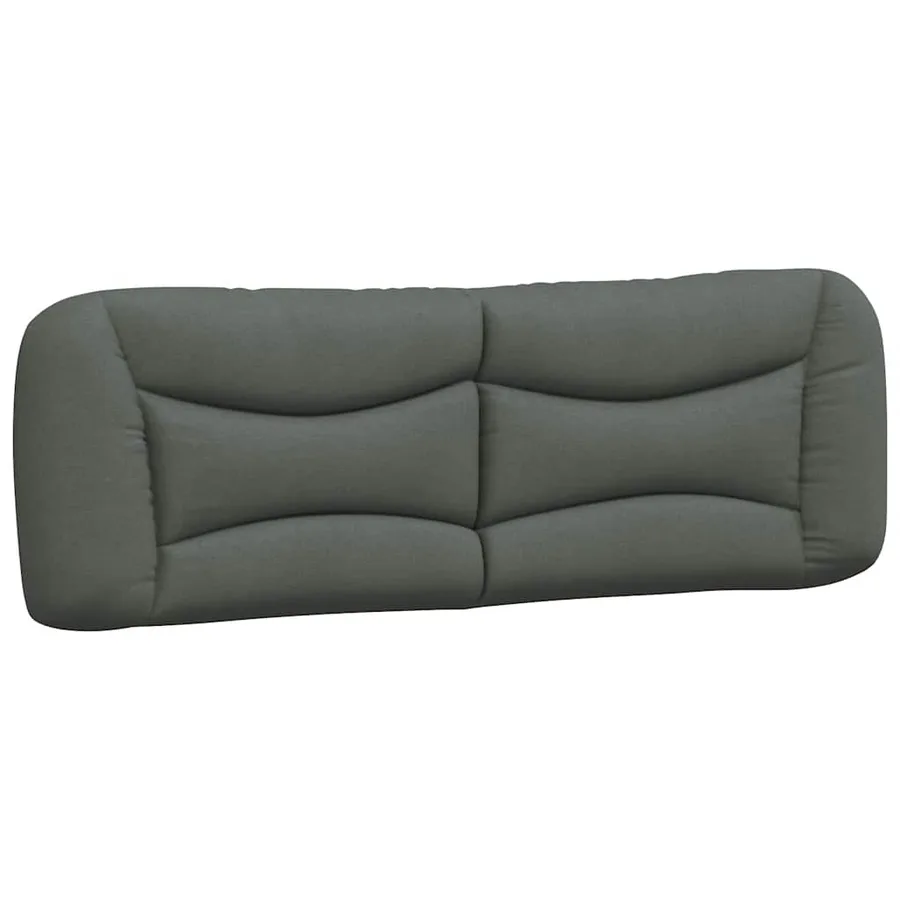 Cadre de lit sans matelas Hvar gris foncé 160x200 cm tissu - 8