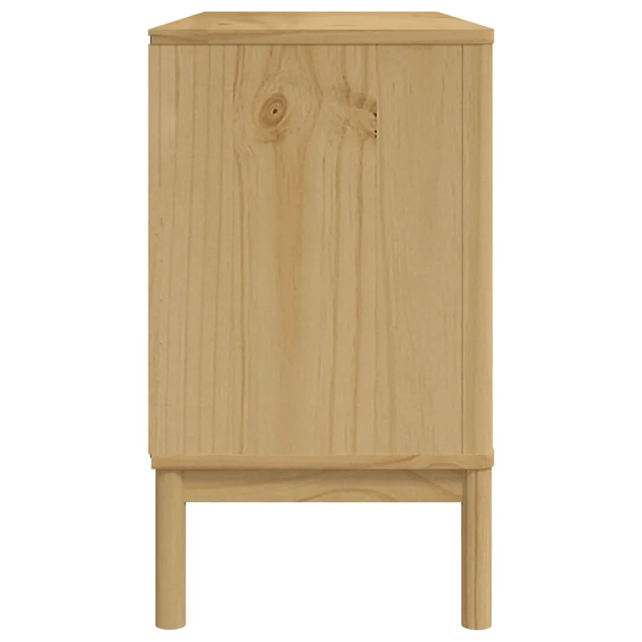 Buffet FLORO marron cire 114x43x74 cm bois massif de pin - 6