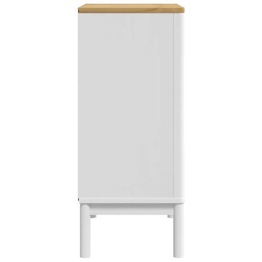 Commode FLORO blanc bois de pin massif - 6