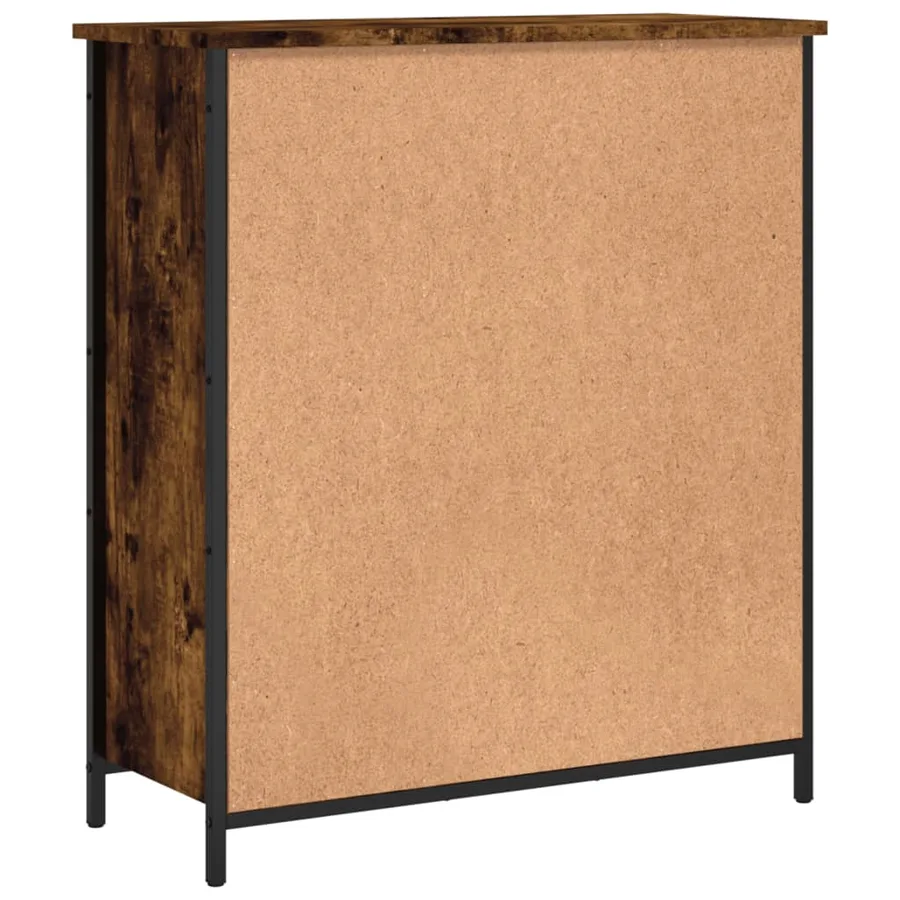 Buffet chêne fumé 70x30x80 cm bois d'ingénierie - 8
