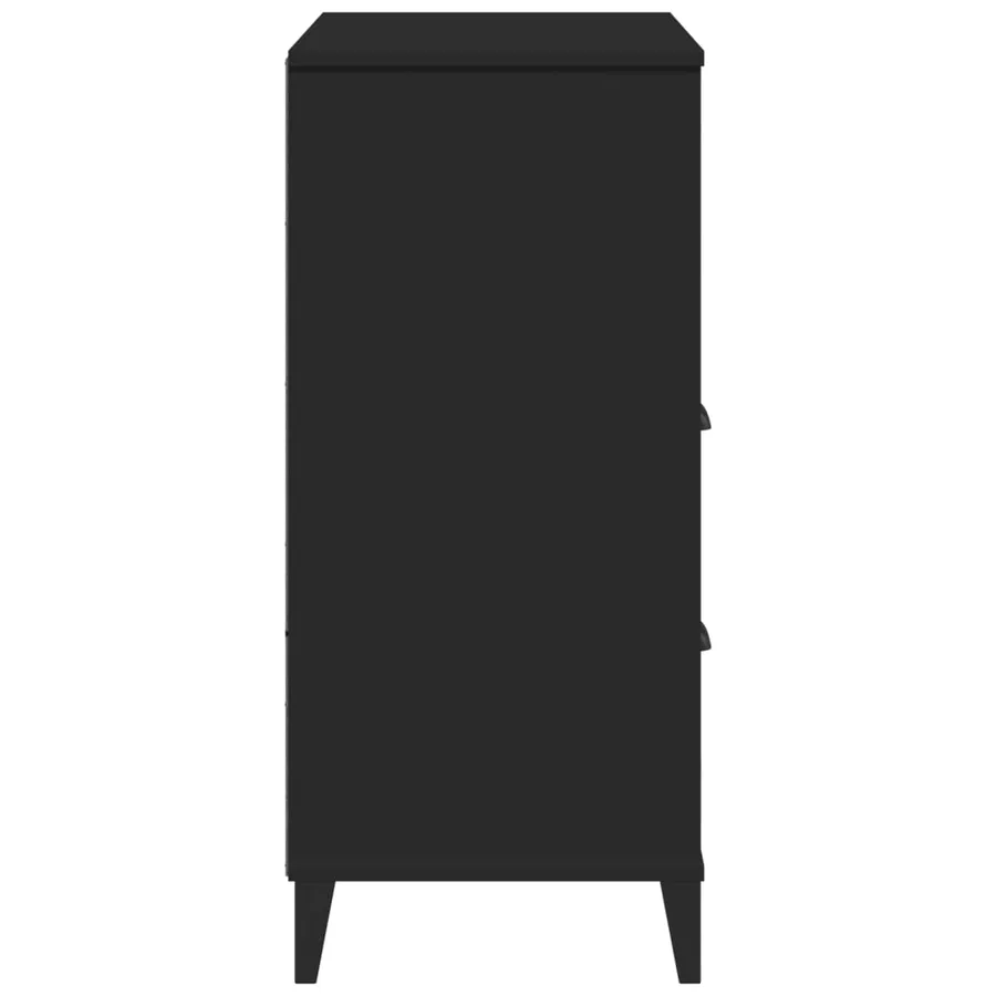 Bibliothèque VIKEN noir 80x40x90 cm bois d'ingénierie - 7