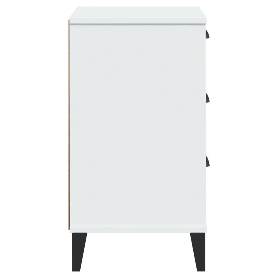 Table de chevet VIKEN blanc bois d'ingénierie - 7