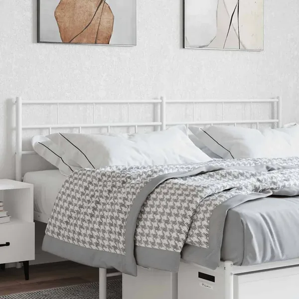 Tête de lit de remplacement métal blanc 160 cm