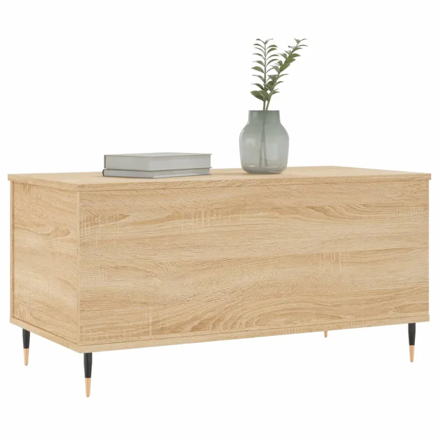Table basse Chêne sonoma 90x44,5x45 cm Bois d'ingénierie - 4