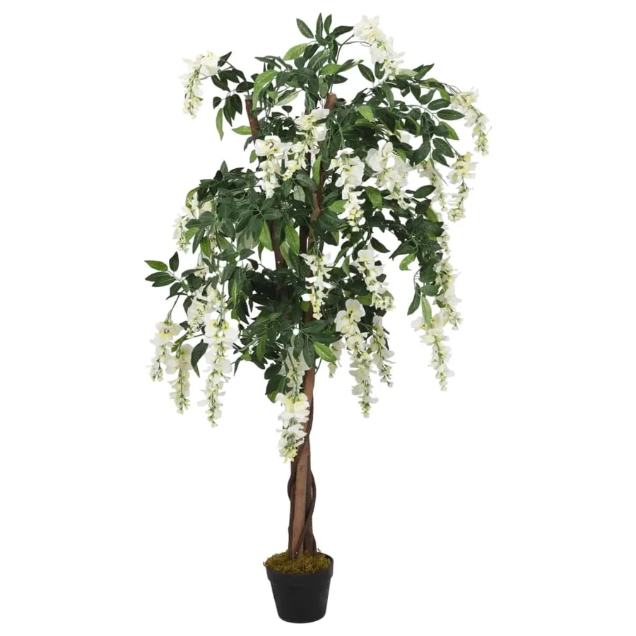 Glycine artificielle 840 feuilles 120 cm vert et blanc - 2