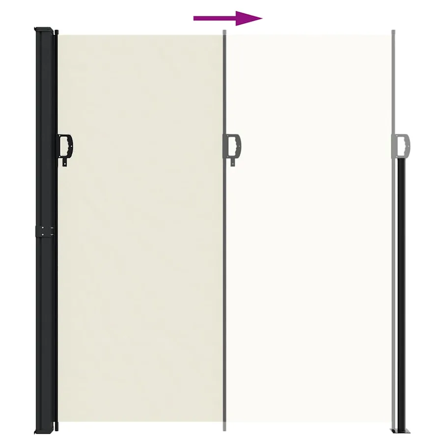 Auvent latéral rétractable crème 220x600 cm - 5