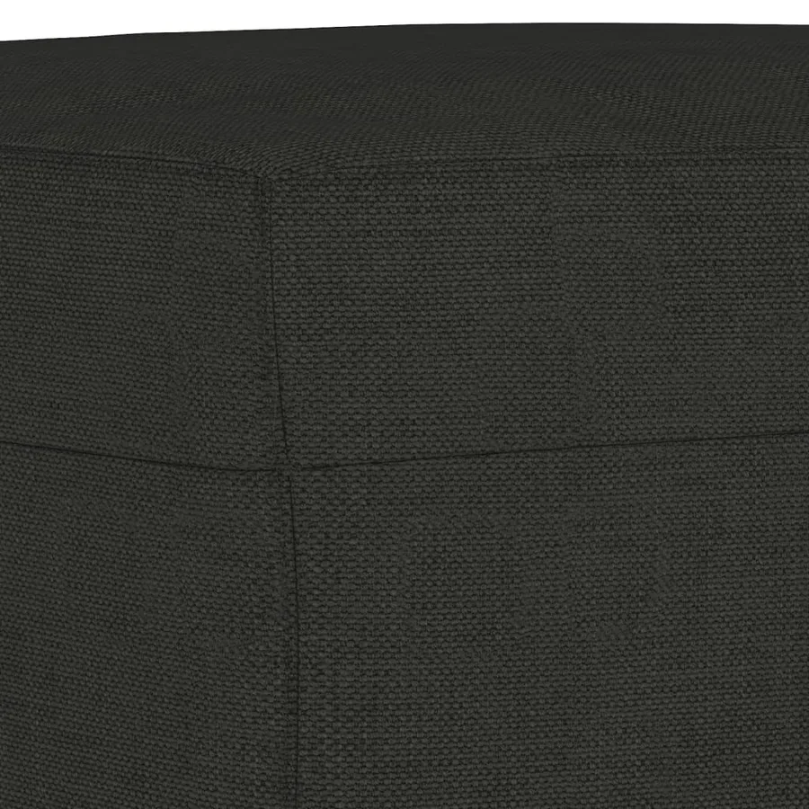 Ensemble de canapés 3 pcs avec coussins Noir Tissu - 6