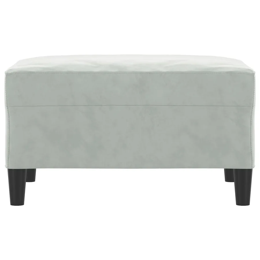 Repose-pied Gris clair 70x55x41 cm Velours - 3