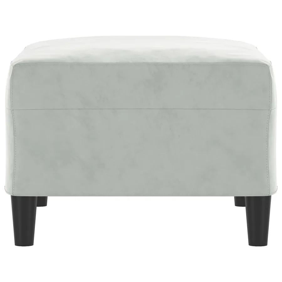 Repose-pied Gris clair 70x55x41 cm Velours - 4