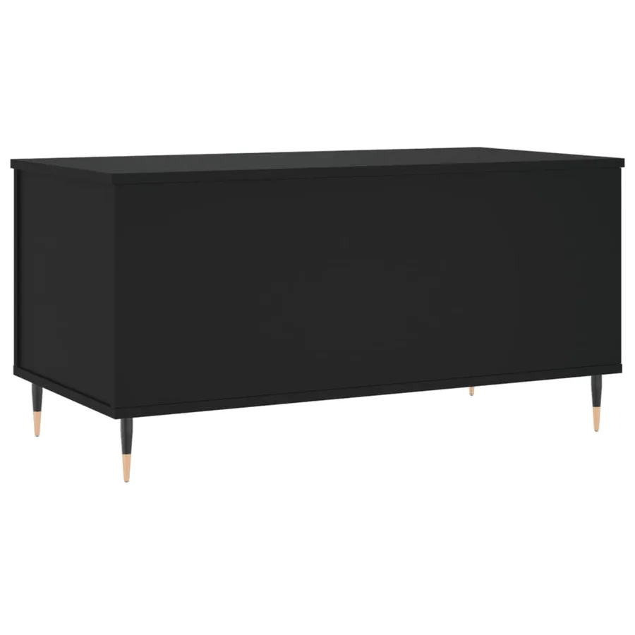 Table basse Noir 90x44,5x45 cm Bois d'ingénierie - 5
