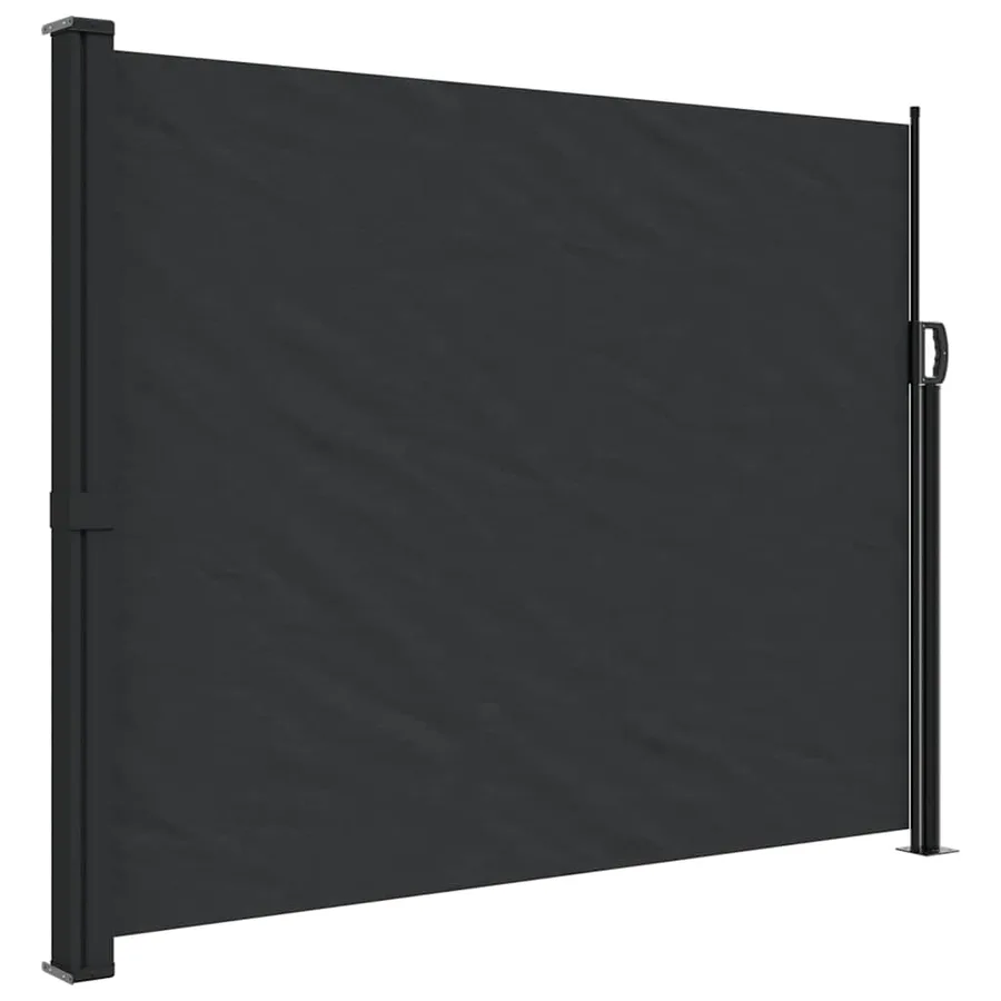 Auvent latéral rétractable noir 160x600 cm - 2