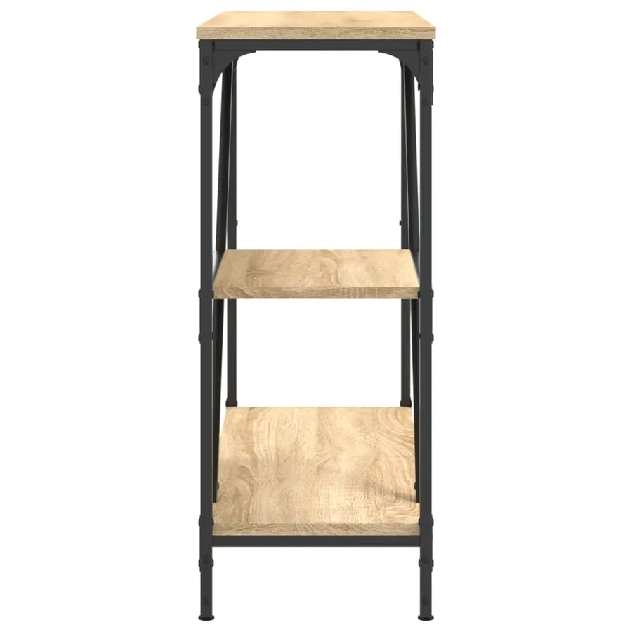 Table console chêne sonoma 88,5x30x75 cm bois d'ingénierie - 5