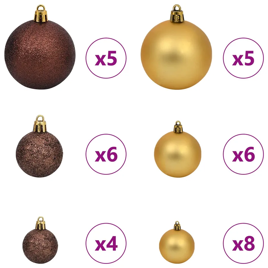 Sapin de Noël artificiel Blanc 80 x 80 x 150 cm PVC et métal - 7