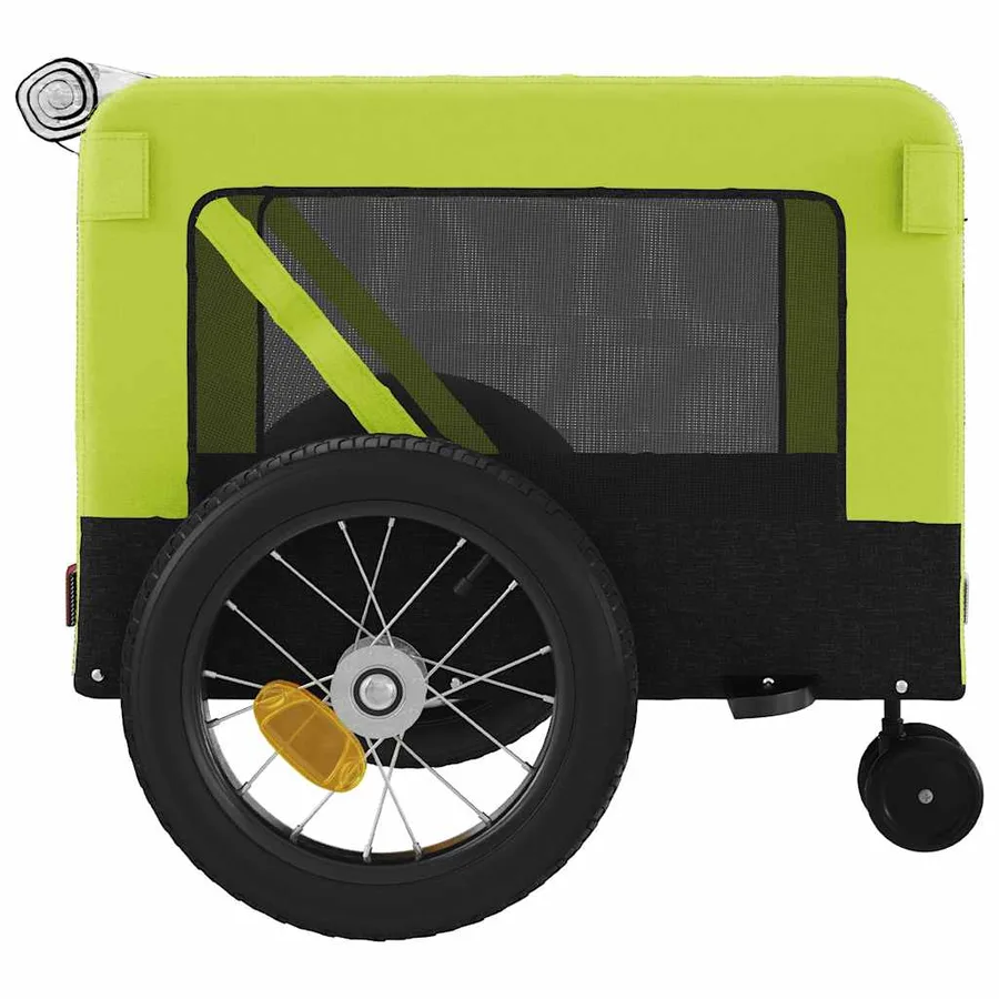 Remorque de vélo pour animaux de compagnie vert et noir - 8