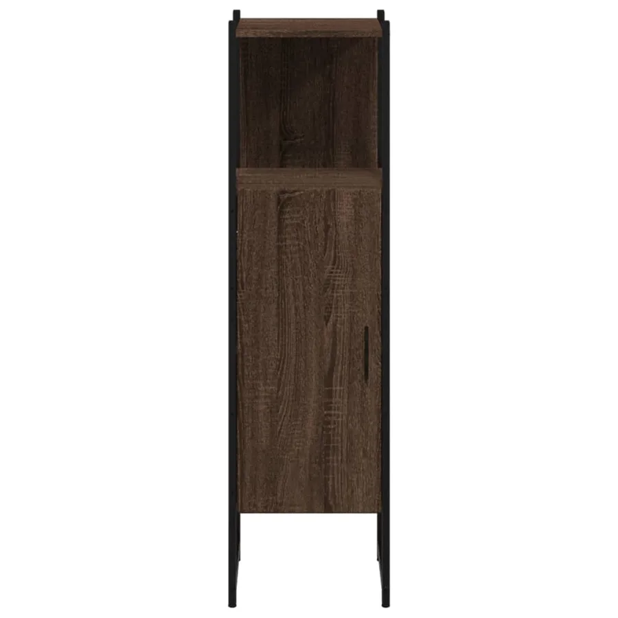 Armoire de salle de bain chêne marron 33x33x120,5 cm - 5