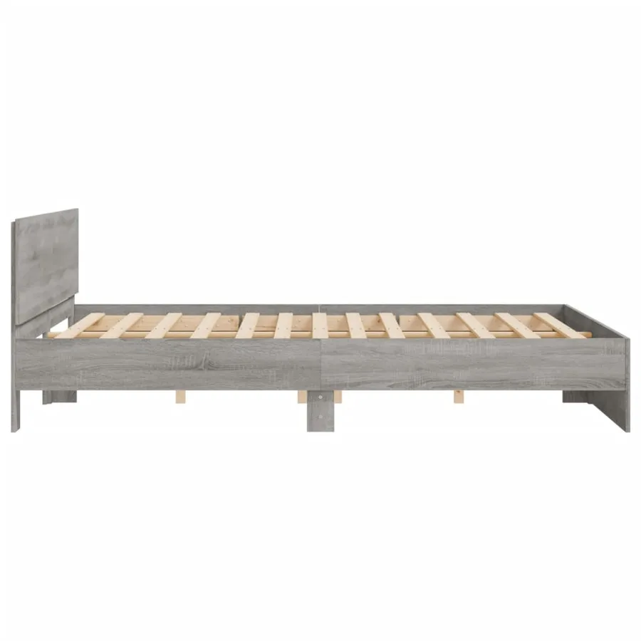 Cadre de lit sans matelas sonoma gris 180x200 cm - 6