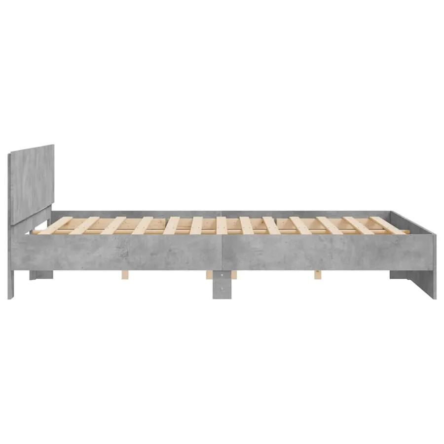 Cadre de lit sans matelas gris béton 180x200 cm - 6
