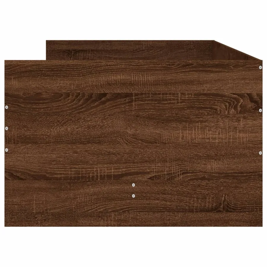 Cadre de lit sans matelas chêne marron 75x190 cm - 7