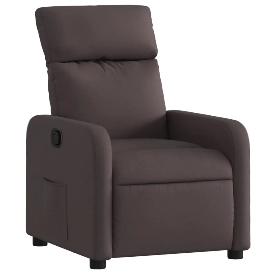 Fauteuil inclinable Marron foncé Tissu - 2