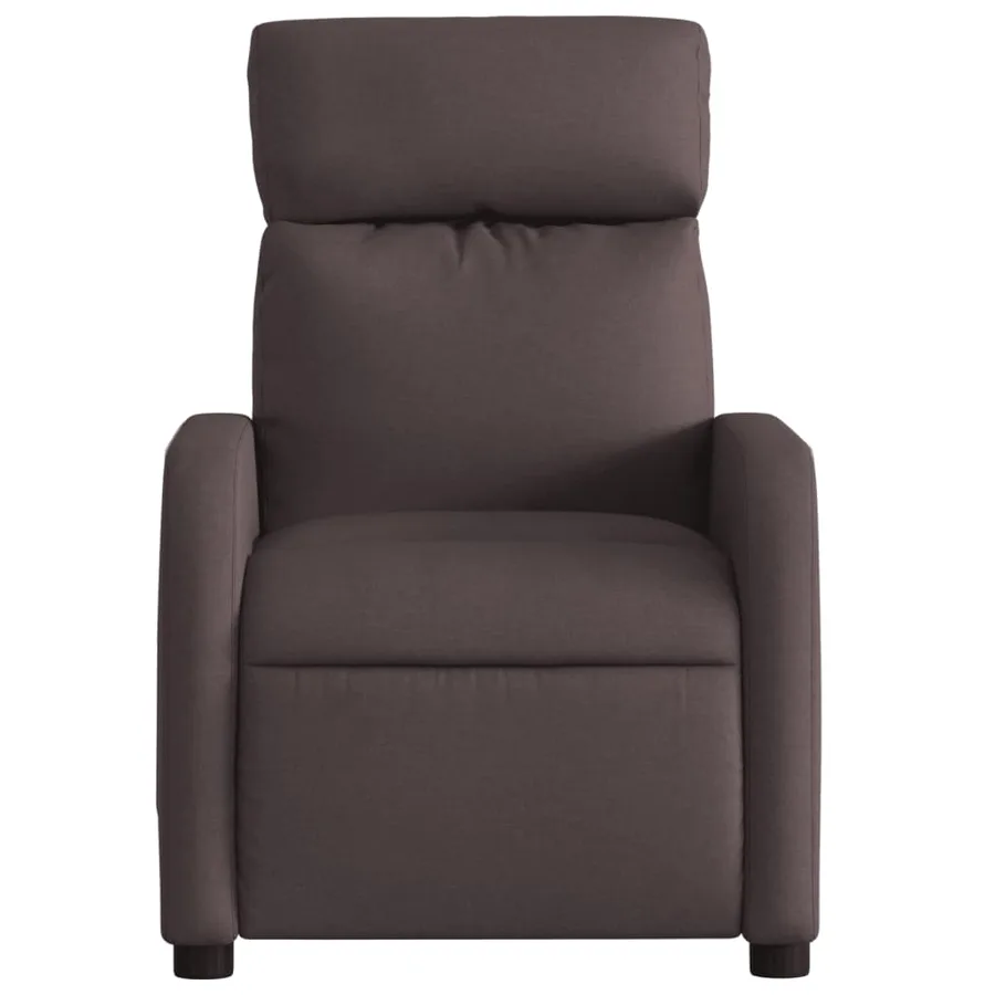 Fauteuil inclinable Marron foncé Tissu - 6