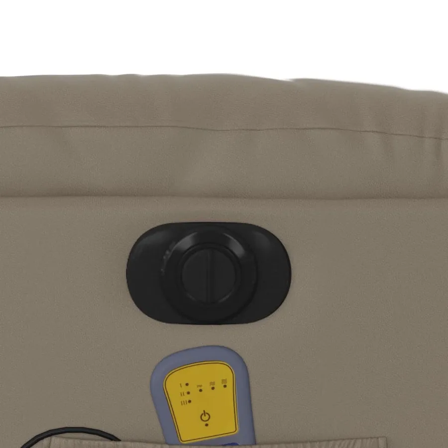 Fauteuil de massage inclinable électrique cappuccino similicuir - 12