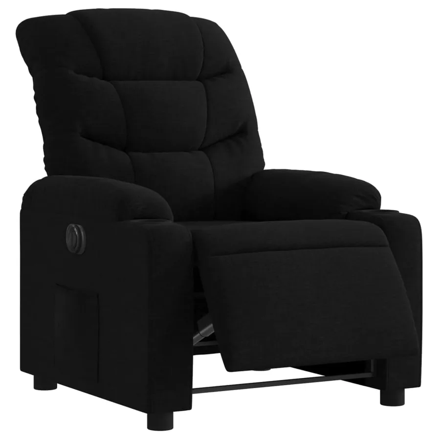 Fauteuil inclinable électrique Noir Tissu - 3