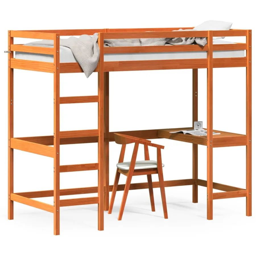 Lit superposé sans matelas cire marron 90x200 cm pin massif - 2