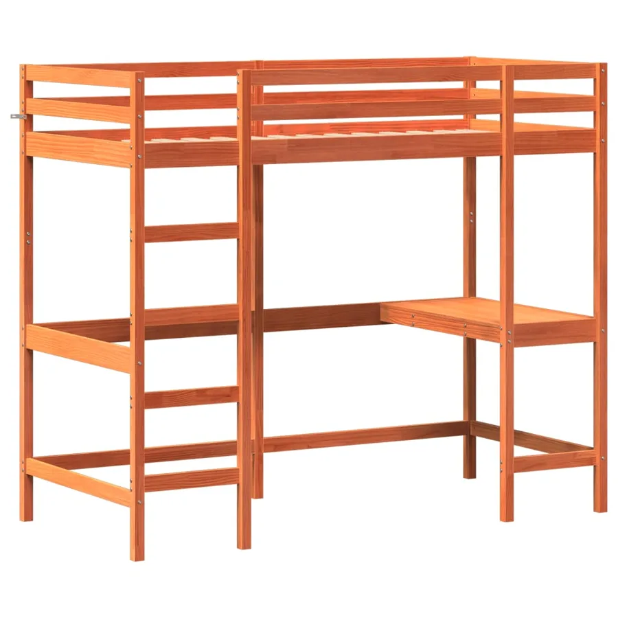 Lit superposé sans matelas cire marron 90x200 cm pin massif - 3