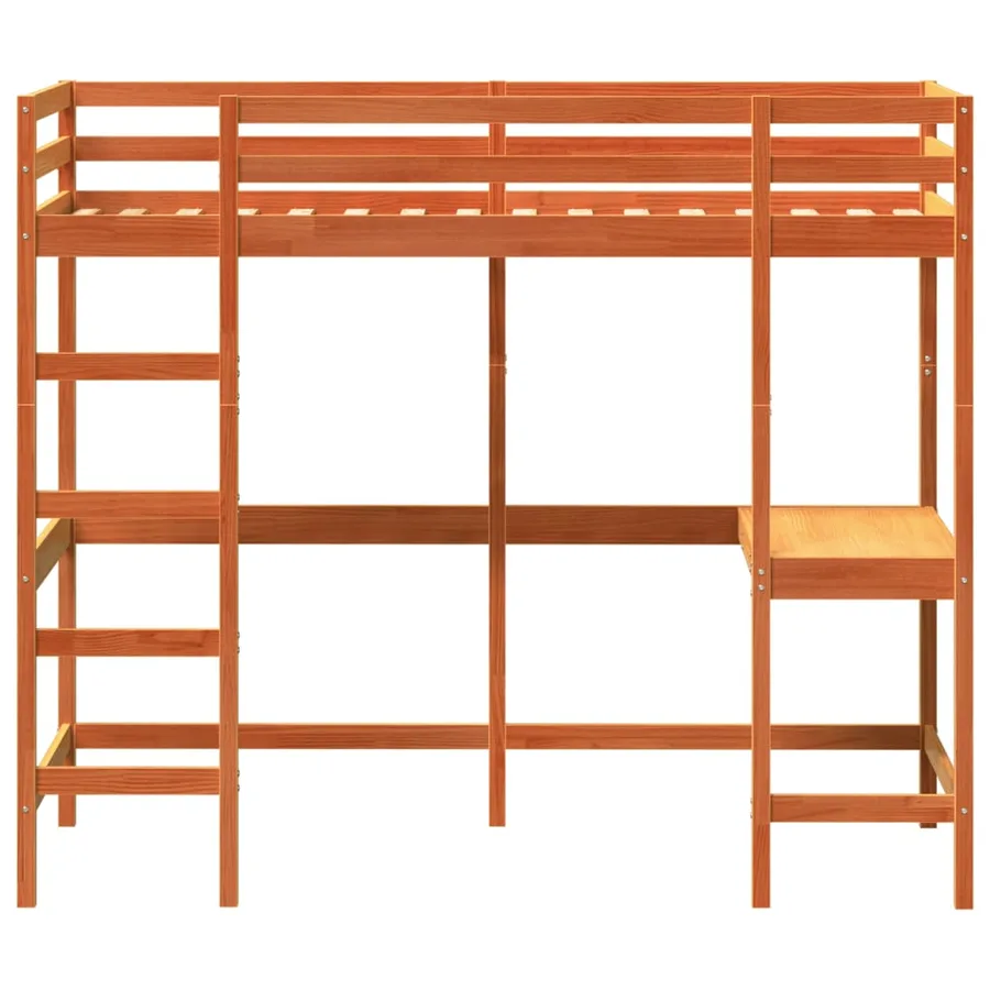 Lit superposé sans matelas cire marron 90x200 cm pin massif - 4