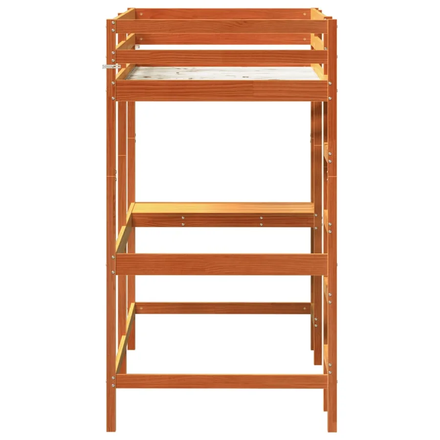Lit superposé sans matelas cire marron 90x200 cm pin massif - 5