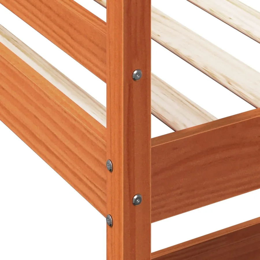 Lit superposé sans matelas cire marron 90x200 cm pin massif - 8